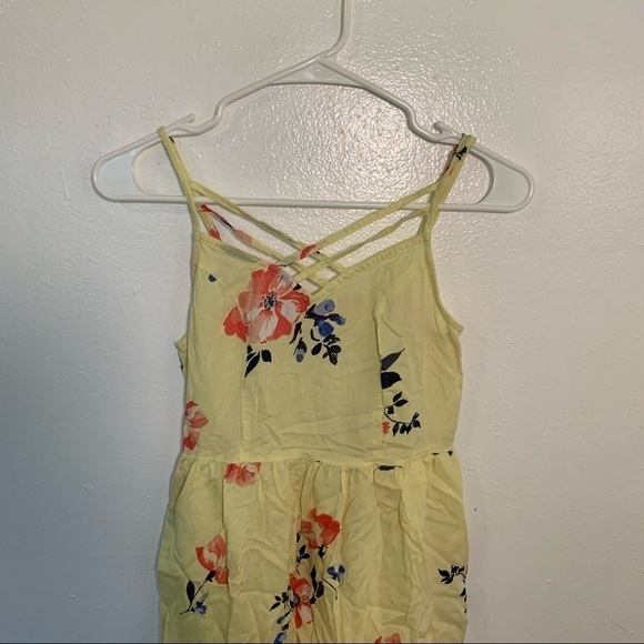 SO Sundress Cross Neck Yellow Floral - Picture 3 of 10